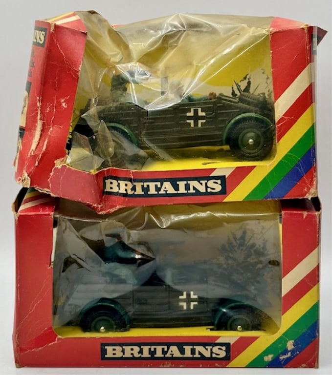 2pc Britains Ltd. German Scout Car (1 of 9)