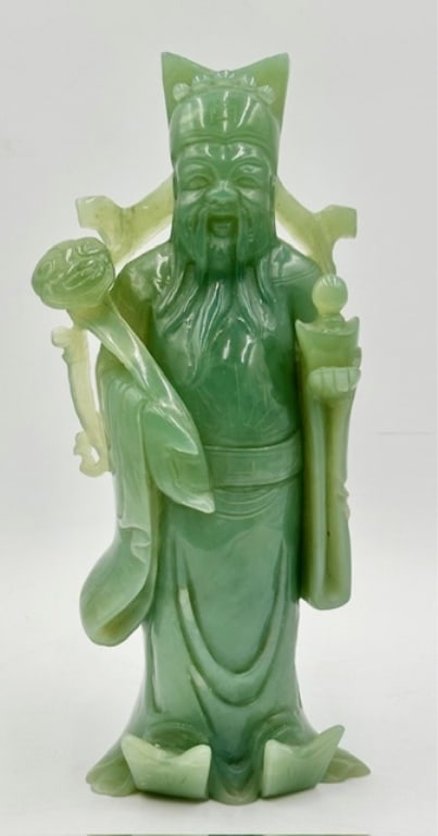 11" Carved Jade Buddha figure (1 of 8)