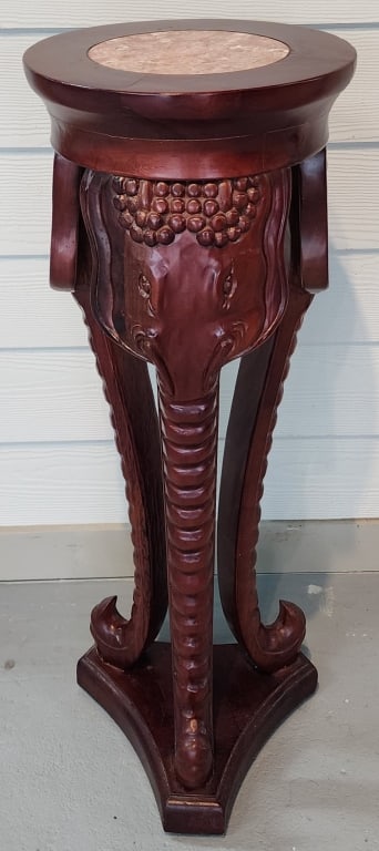 Beautiful Hand Carved Marble Top Elephant Stand (1 of 5)