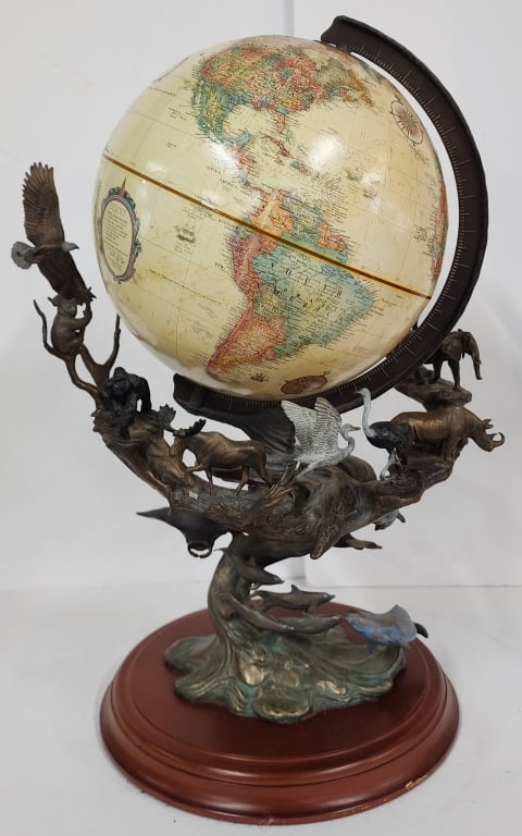 Bronze "The Living Earth" Franklin Mint Globe (1 of 17)