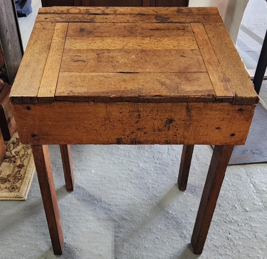 Antique Wood School Desk (1 of 7)