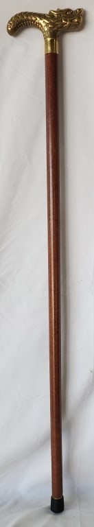 Brass Dragon Head Cane Sword (1 of 7)