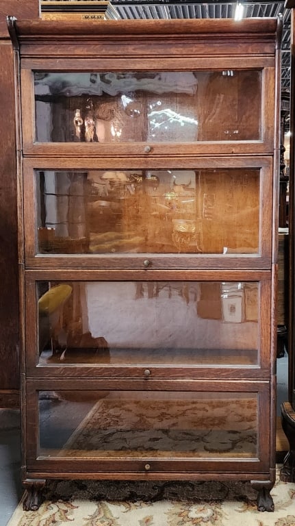 Antique Grand Rapids 4 Stack Barrister Bookcase (1 of 7)
