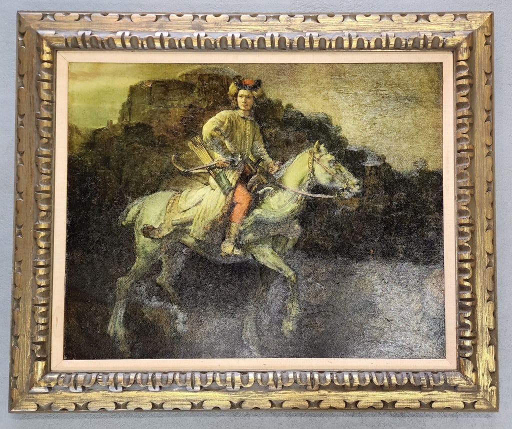 Framed "The Polish Rider" Textured Print on Canvas (1 of 5)
