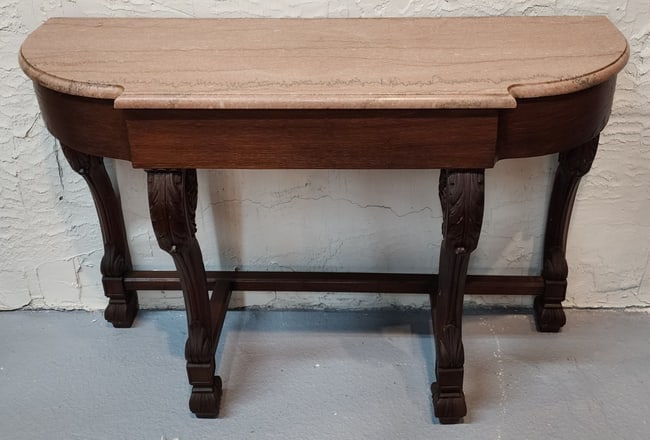 Beautiful Vintage Marble Top Console Table (1 of 6)