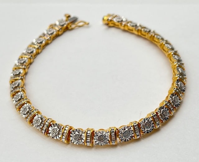 Danbury Mint "Diamond Splendor" Sterling Bracelet (1 of 13)