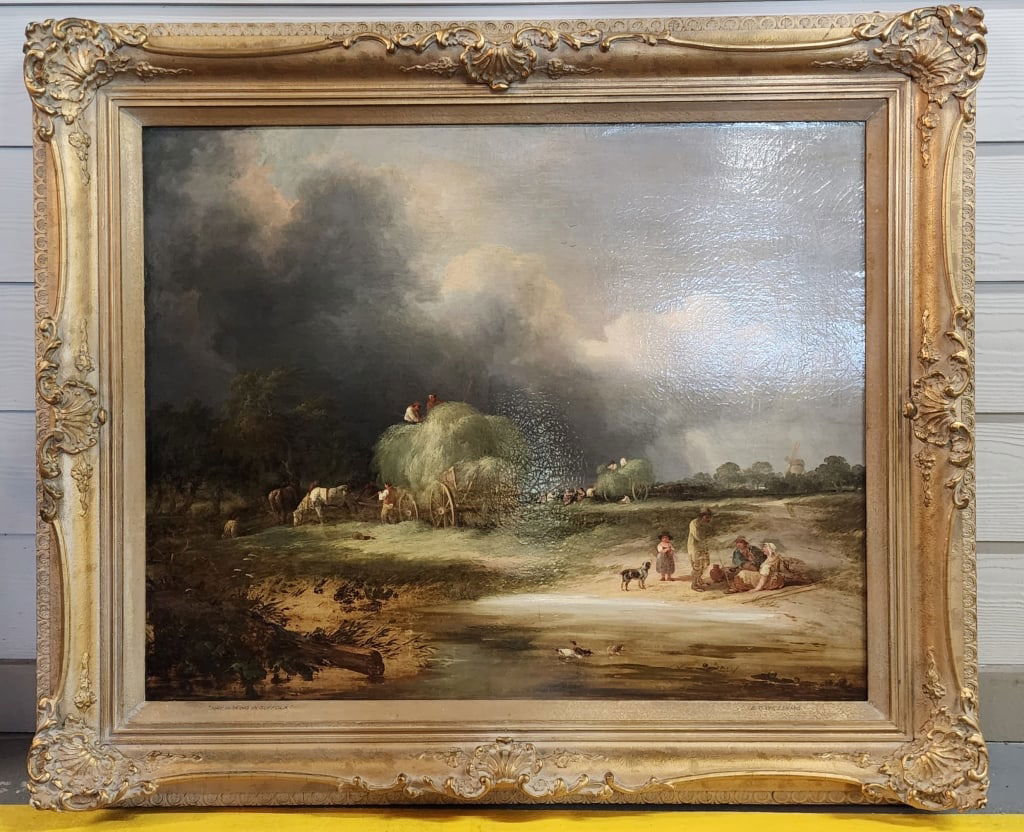 E.C. Williams "Hay Making In Suffolk" Oil Painting (1 of 5)
