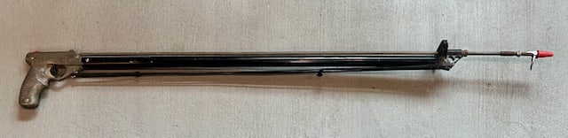 Vintage Rene Cavalero Spear Gun: Vintage Rene Cavalero Marseille France arbalete champion spear gun. 50" long. Some small scratches on barrel Photos are considered part of the condition and description. Y