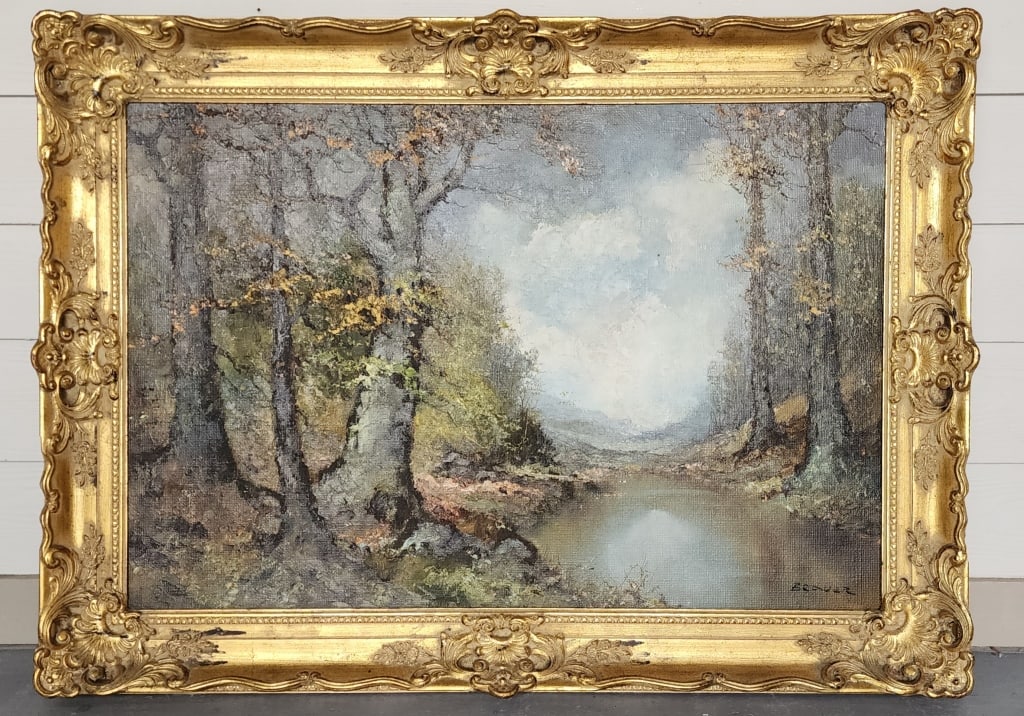 Framed Signed Wilhelm Brauer Oil On Canvas (1 of 5)