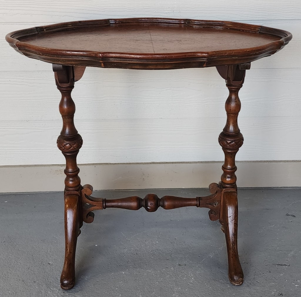 Ornate Victorian Wood Tea Table (1 of 7)