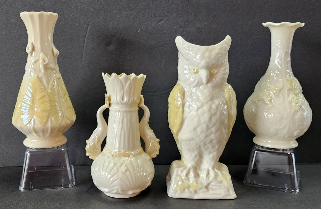 4 Assorted Belleek Lusterware Vases (1 of 10)