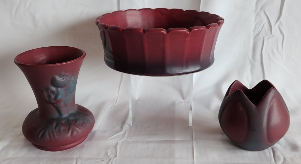 Assorted Weller & Van Briggle Two Tone Pottery (1 of 12)