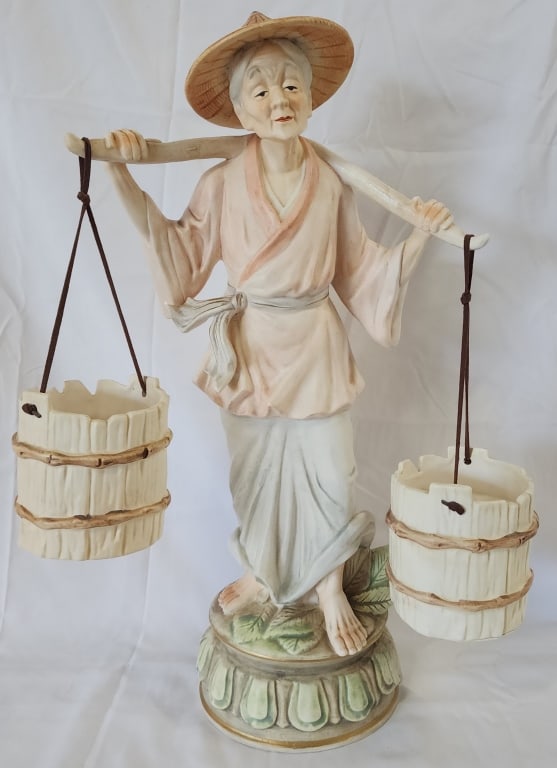 Vintage Ceramic Japanese Water Carrier Figurine (1 of 9)