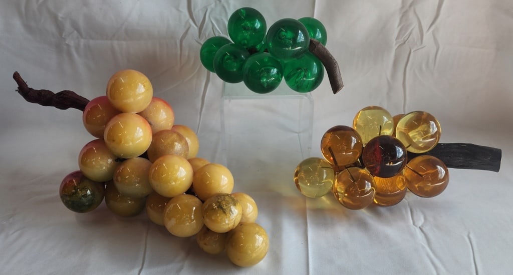 Collection of 3 MCM Lucite Grape Clusters (1 of 6)
