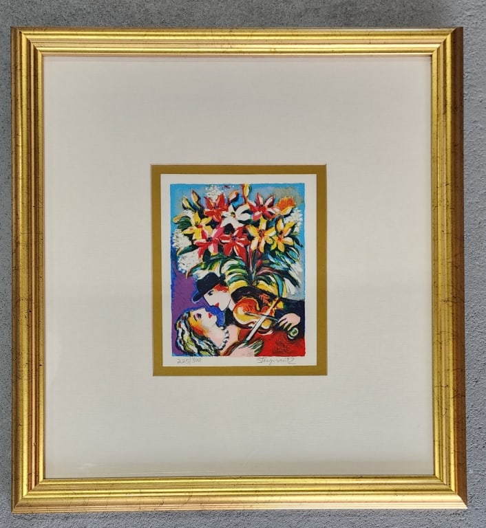 Signed Z. Steynovitz  "Musical Bouquet" Serigraph (1 of 7)