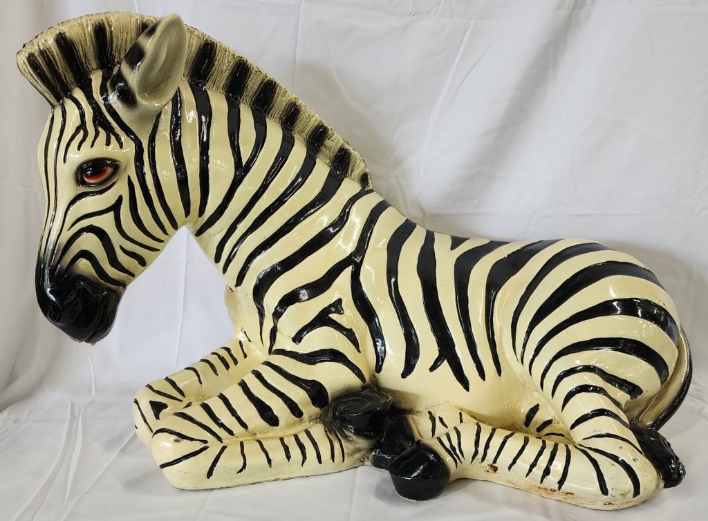 Vintage Regency Style Zebra Statue (1 of 8)