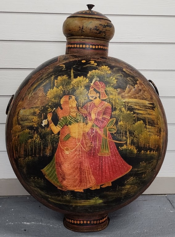 Lg. Hand Painted Middle Eastern Water Vessel (1 of 10)