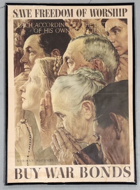Vintage Normal Rockwell WW2 War Bonds Poster (1 of 7)