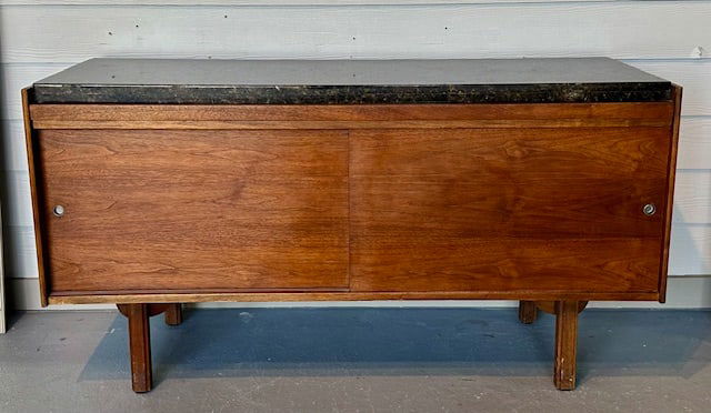 MCM Marble? Top Walnut Credenza (1 of 9)