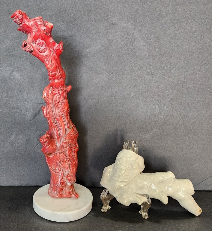 2 Vintage Carved Coral Sculptures (1 of 7)