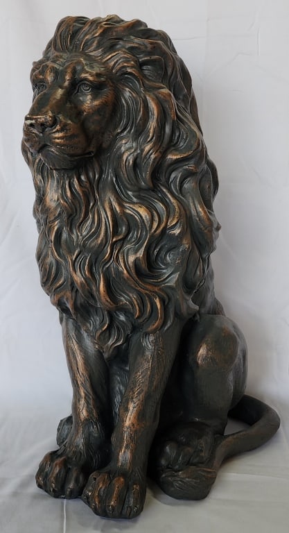 Guardian Sitting Lion Garden Statue (1 of 8)