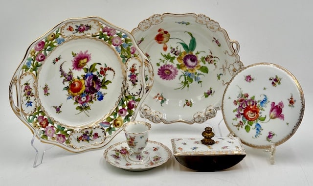 Assortment of Hand Painted Dresden Porcelain (1 of 15)