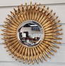 Beautiful MCM Gold Sunburst Hanging Mirror