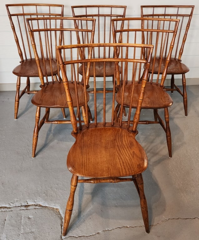 6 Ethan Allen Style Colonial Bird Cage Chairs (1 of 7)