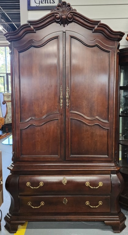 Vintage Century Cherry Italian Bombe Armoire (1 of 4)