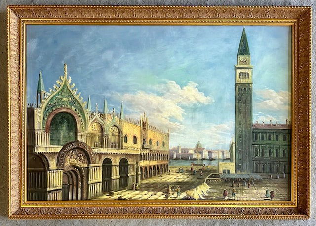 Piazza San Marco Oil on Canvas After Canaletto (1 of 4)
