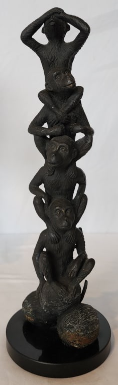 4 Monkey Totem Pole Figurine (1 of 6)