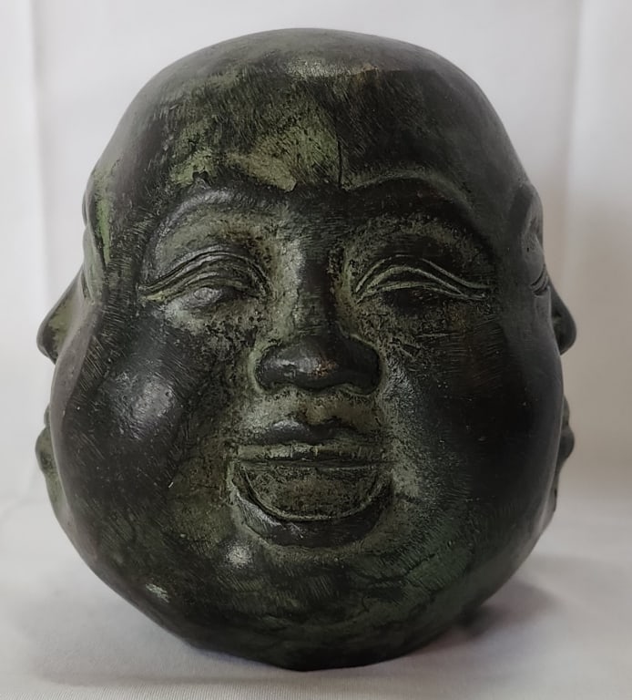 4 Faces of Buddha Bronze? Sculpture (1 of 8)