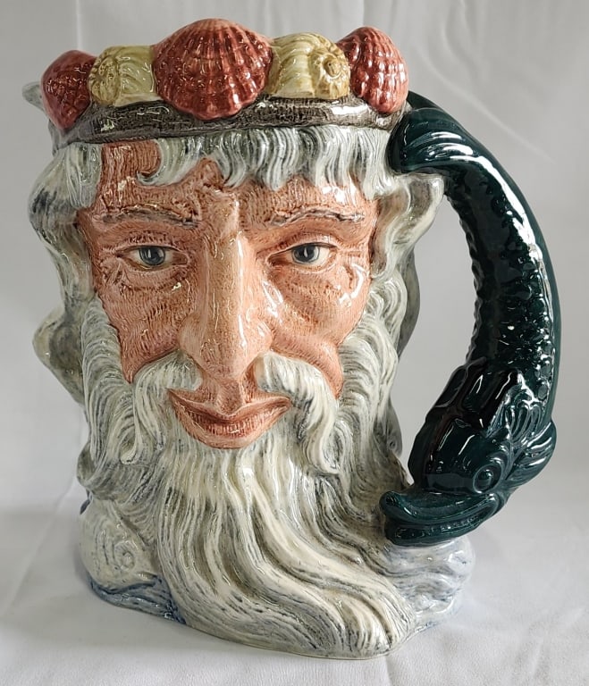 1960's Royal Doulton Neptune Toby Mug: Vintage 1960's Royal Doulton Neptune Toby mug. No visible chips or cracks. Approximately 7.5"h. Photos are considered part of the condition and description. R