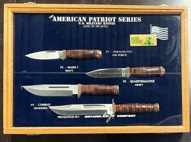 American Patriot Series 4 Pc Military Knife Set (1 of 19)