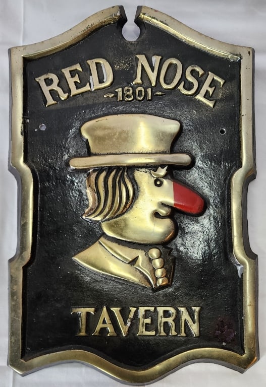 Vintage 1960's Red Nose Tavern Novelty Sign (1 of 5)