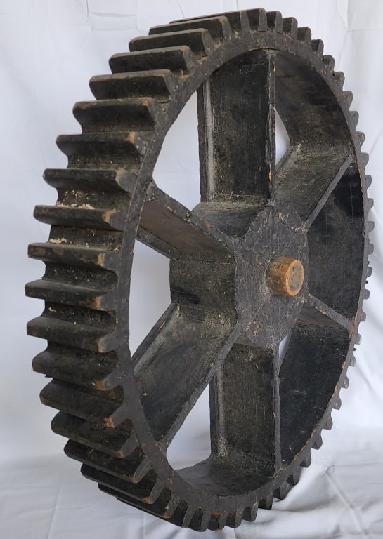 Vintage Industrial Wooden Gear Wheel (1 of 5)