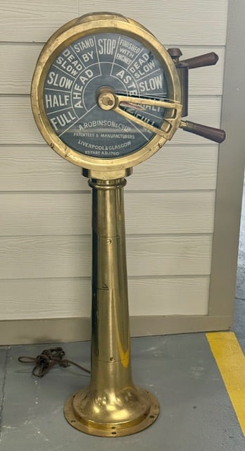 Brass Ship's Engine Floor Lamp (1 of 11)