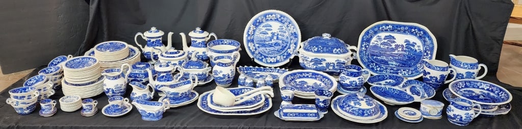128 Piece Copeland Spode's Tower Blue & White China (1 of 15)