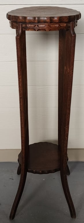 Vintage Wooden Pedestal Plant Stand (1 of 5)