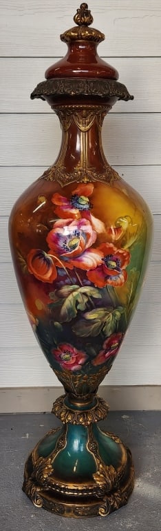 Stunning  49" Monumental Royal Bonn Porcelain Vase (1 of 9)