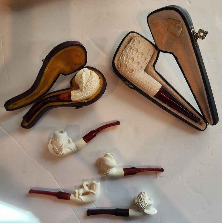 Collection of 6 Assorted Meerschaum Pipes (1 of 6)