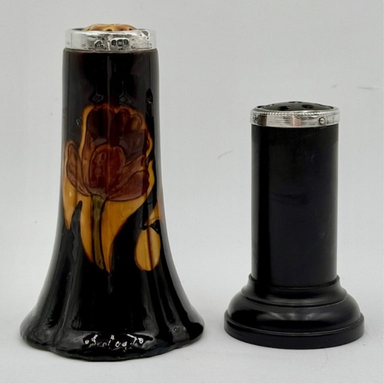 Pr. Vintage Sterling Silver Rimmed Hat Pin Holders (1 of 16)