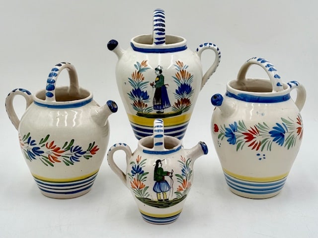 4pc Vintage Quimper French Pottery Pieces (1 of 20)