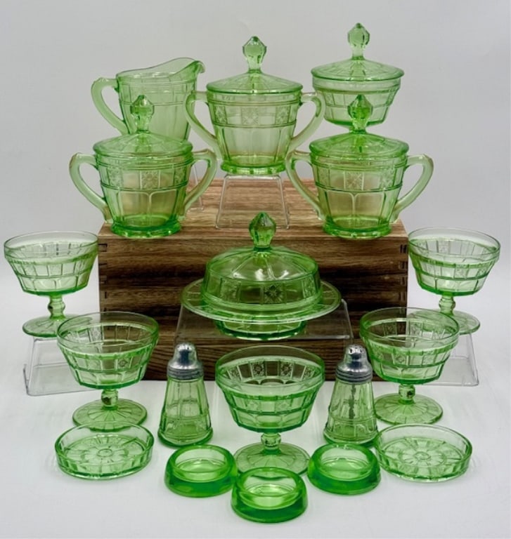 Large Collection of Assorted Uranium Glass (1 of 20)