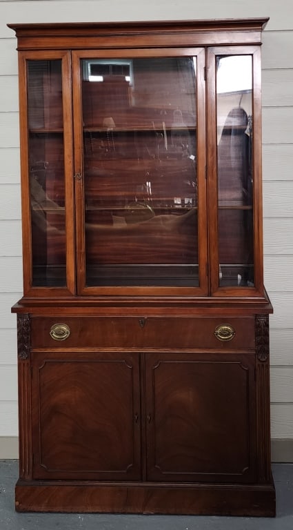 Vintage Mahogany Glass Front Display Hutch (1 of 5)