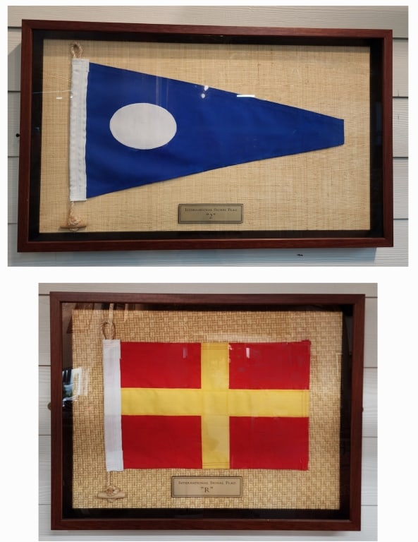 Pr. of  Framed Nautical International Signal Flags (1 of 5)