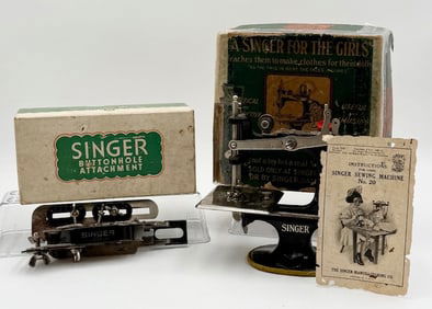 2pc Singer's Child's Sewing Machine & Accessory