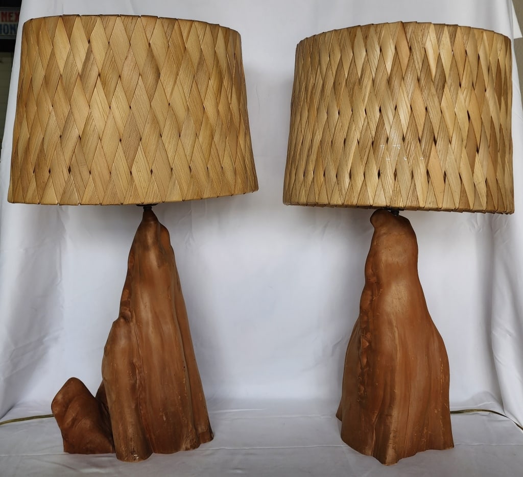 Pr. Vintage Signed Tom Gaskins MCM Table Lamps (1 of 6)