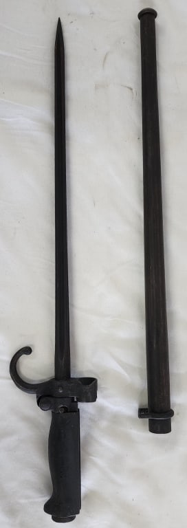 Antique Style French Lebel Bayonet W/ Metal Sheath (1 of 6)