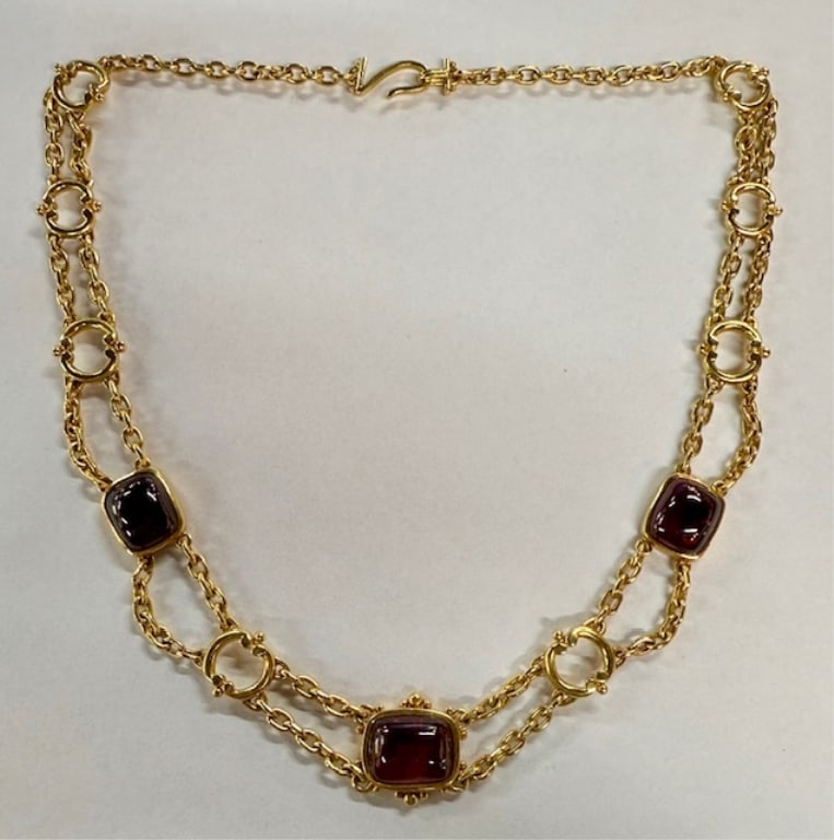 Vintage 22k Necklace with Garnets - 70g TW (1 of 10)